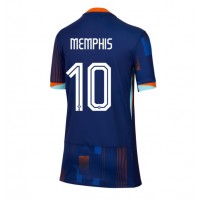 Ženski Nogometni dresi Nizozemska Memphis Depay #10 Gostujoči EP 2024 Kratek Rokav